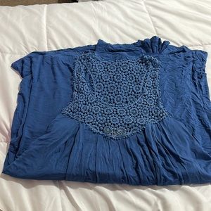 Blue Vintage dress very soft and flowy